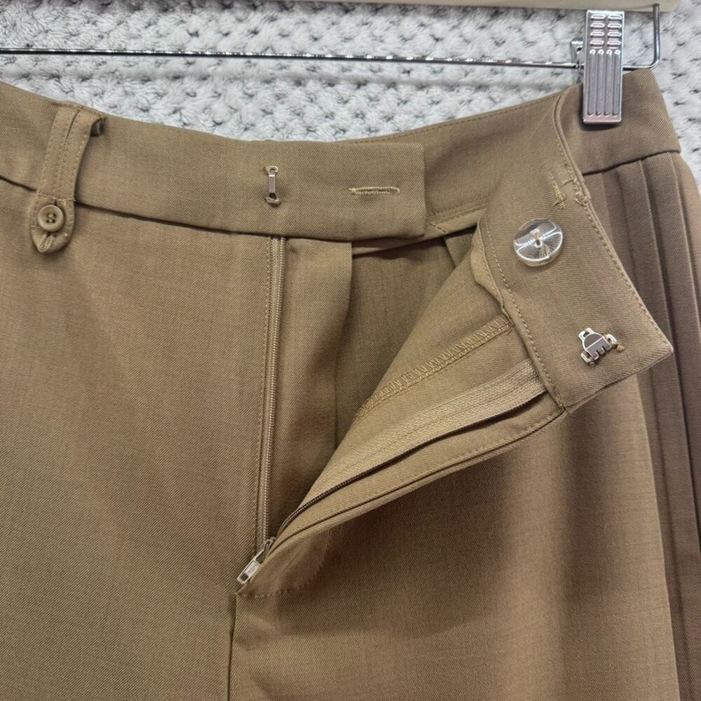 Commense Pants Womens S Brown High Rise Wide Leg Palazzo Pleaded Side Career New - Picture 5 of 15